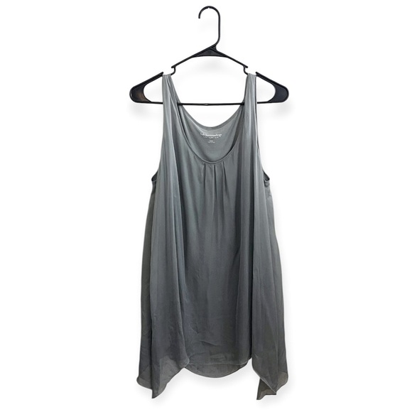 Soft Surroundings Gray Asymmetrical Tank Top Fairycore Flowy - Picture 1 of 5
